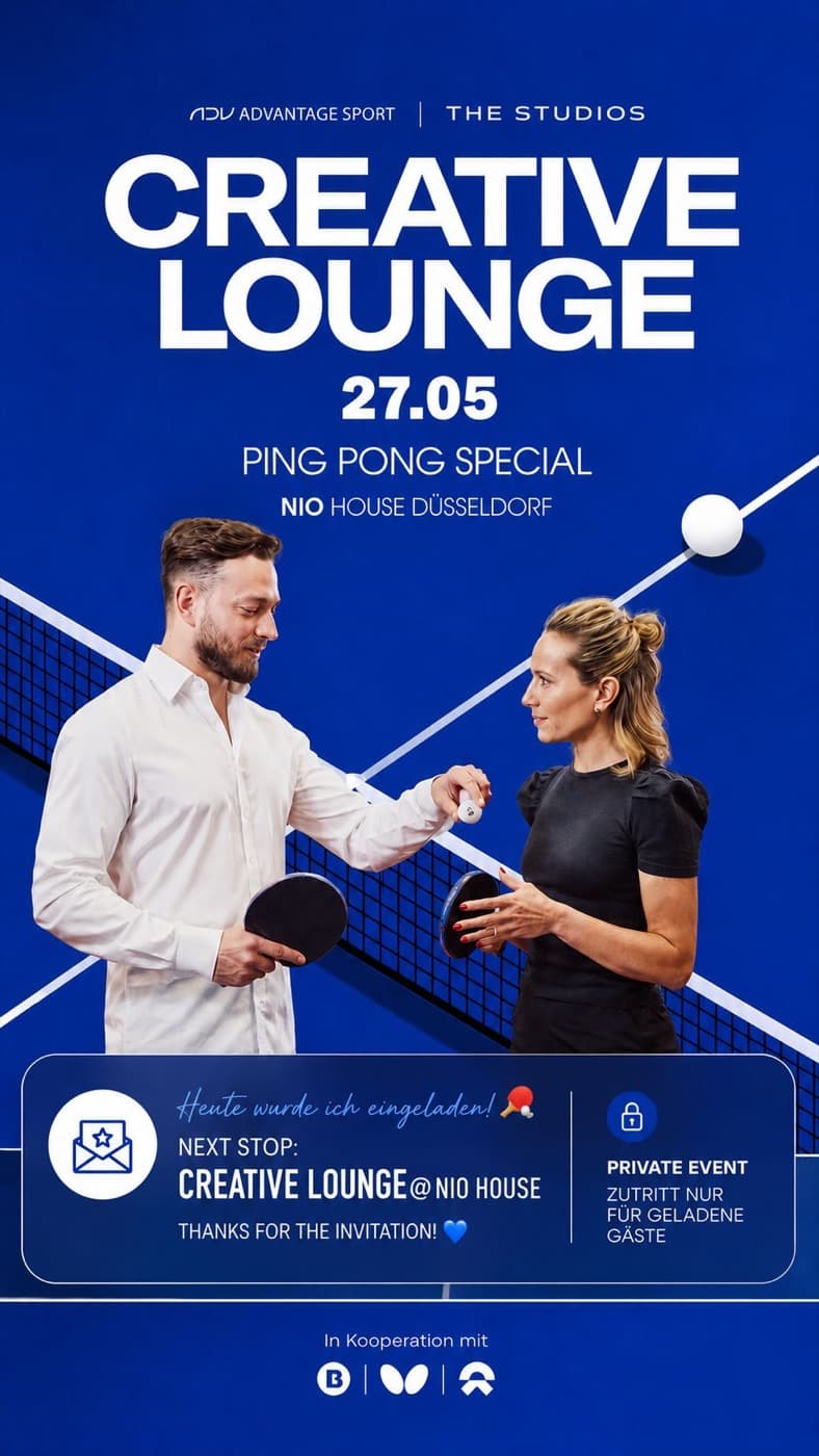 Detailaufnahme vom NIO Tischtennis-Event
